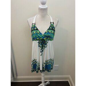 Inc Halter Multicolor Top Ties at Neck Size Medium